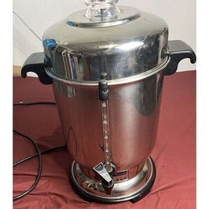 DeLonghi Deluxe‎ Stainless Steel Commercial Percolator Coffee Urn 60 Cups DCU62b